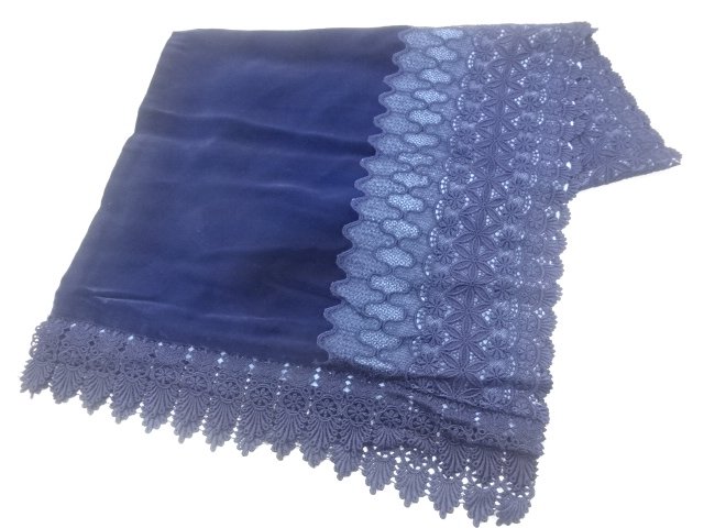 ビロードレース花模様ショール